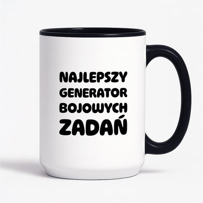 Kubek z nadrukiem - "Najlepszy generator bojowych zadań"