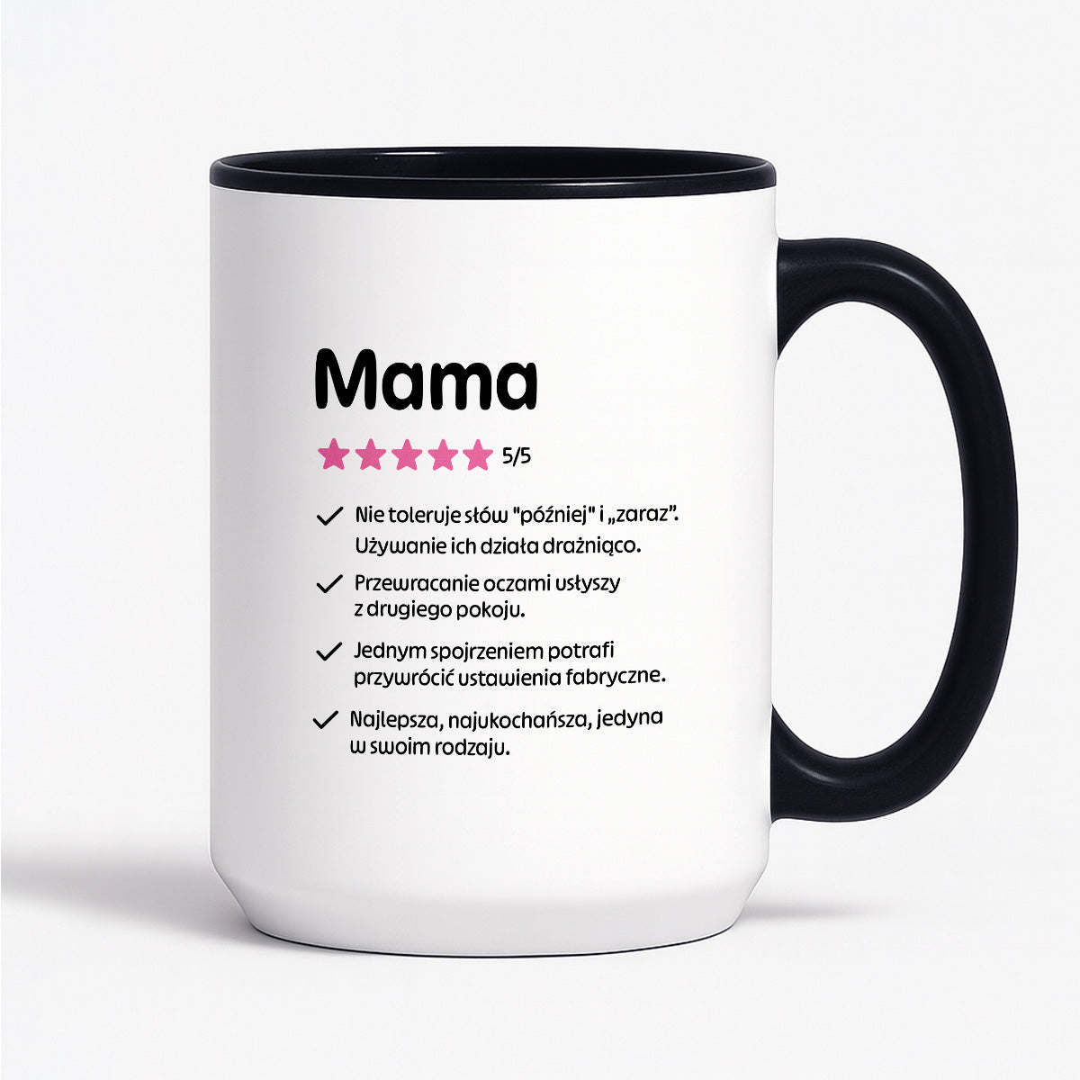 Kubek z nadrukiem - "Mama 5/5"