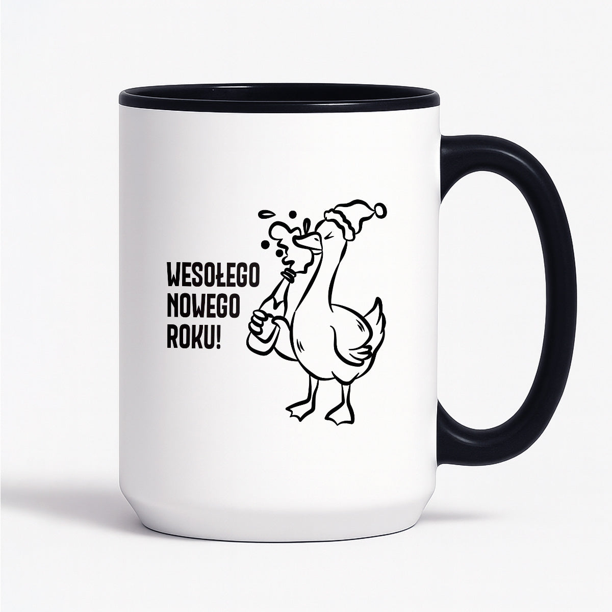Kubek świąteczny z GĄSKĄ - "WESOŁEGO NOWEGO ROKU"