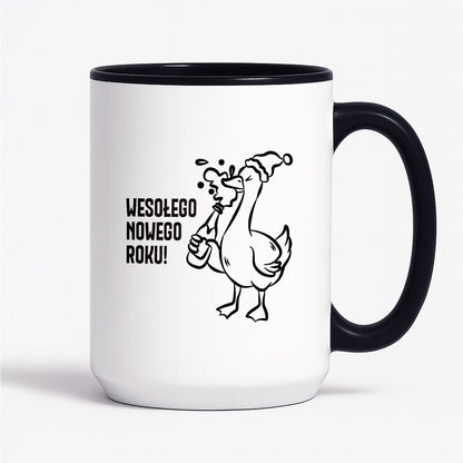 Kubek świąteczny z GĄSKĄ - "WESOŁEGO NOWEGO ROKU"