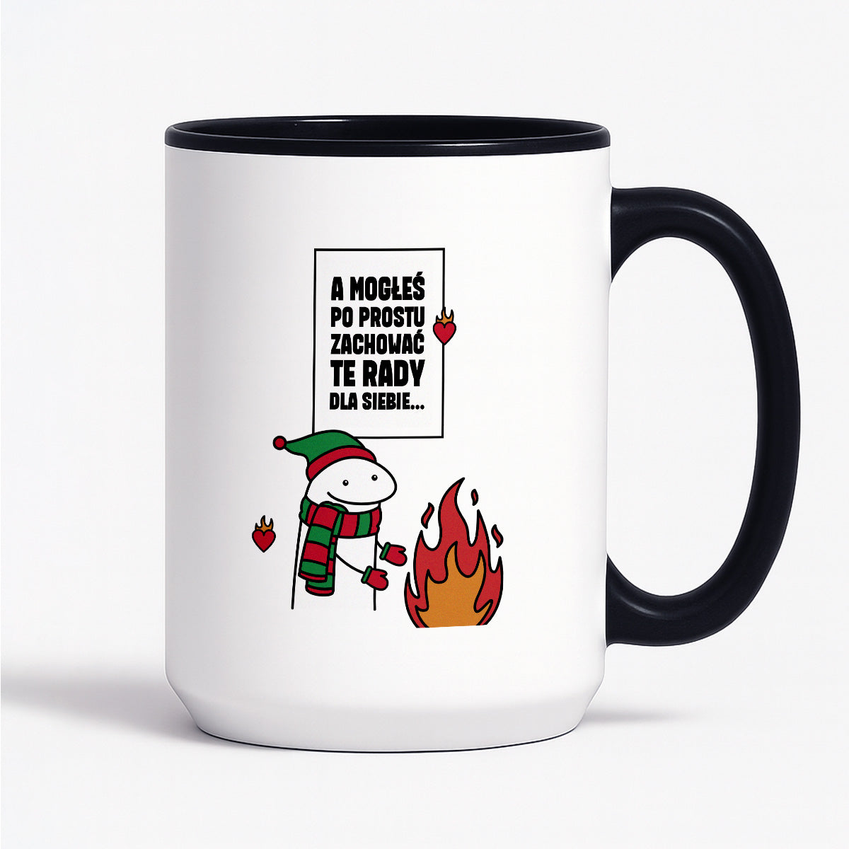 Kubek świąteczny mem "A mogłeś po prostu zachować te rady dla siebie..."