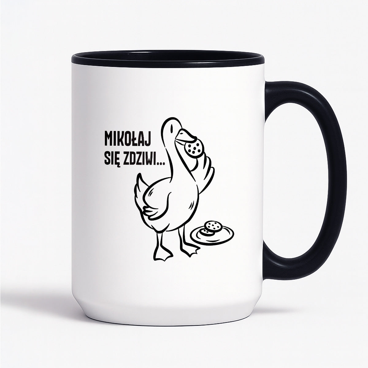 Kubek świąteczny z GĄSKĄ - "MIKOŁAJ SIĘ ZDZIWI"