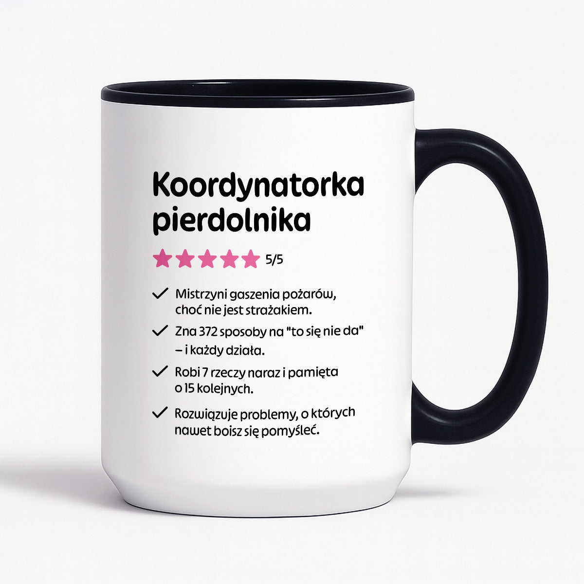 Kubek z nadrukiem "Koordynatorka pierdolnika"