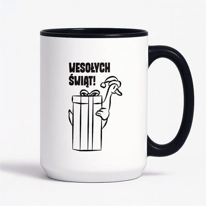Kubek świąteczny z GĄSKĄ - "WESOŁYCH ŚWIĄT"