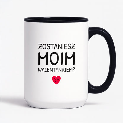 Kubek z nadrukiem - "Zostaniesz moim Walentynkiem?"