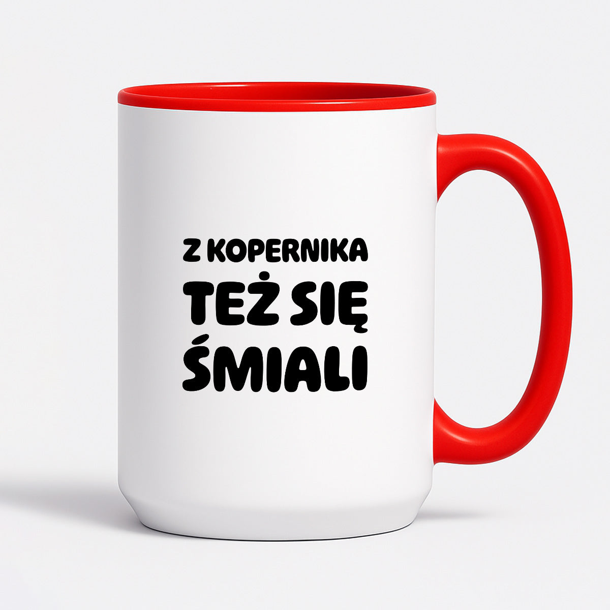 Kubek z nadrukiem - "Z Kopernika też się śmiali"