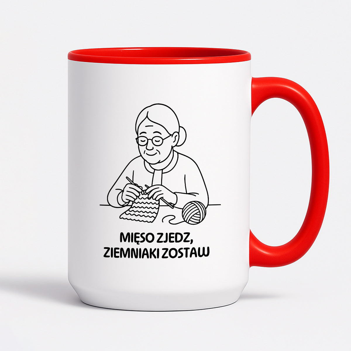 Kubek dla Babci / Dziadka - "Mięso zjedz, ziemniaki zostaw"