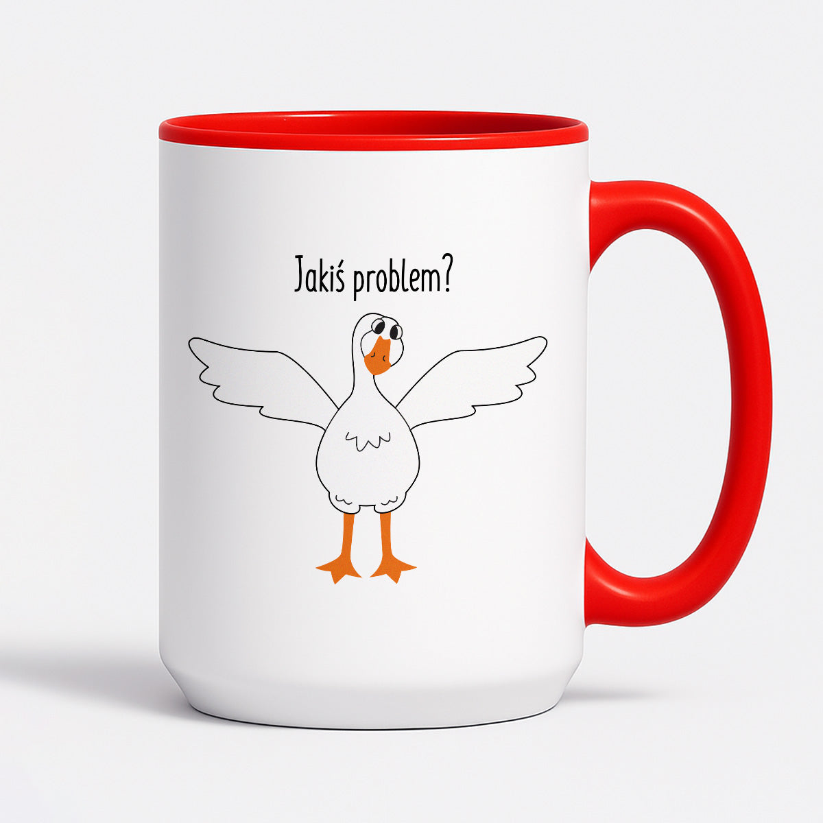 Kubek z nadrukiem - "Jakiś problem?" GĄSKA