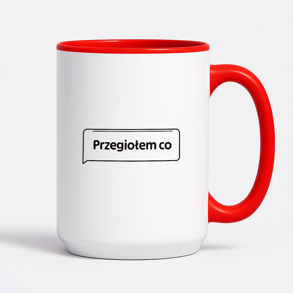 Kubek z nadrukiem - MEM -  "Przegiołem co"