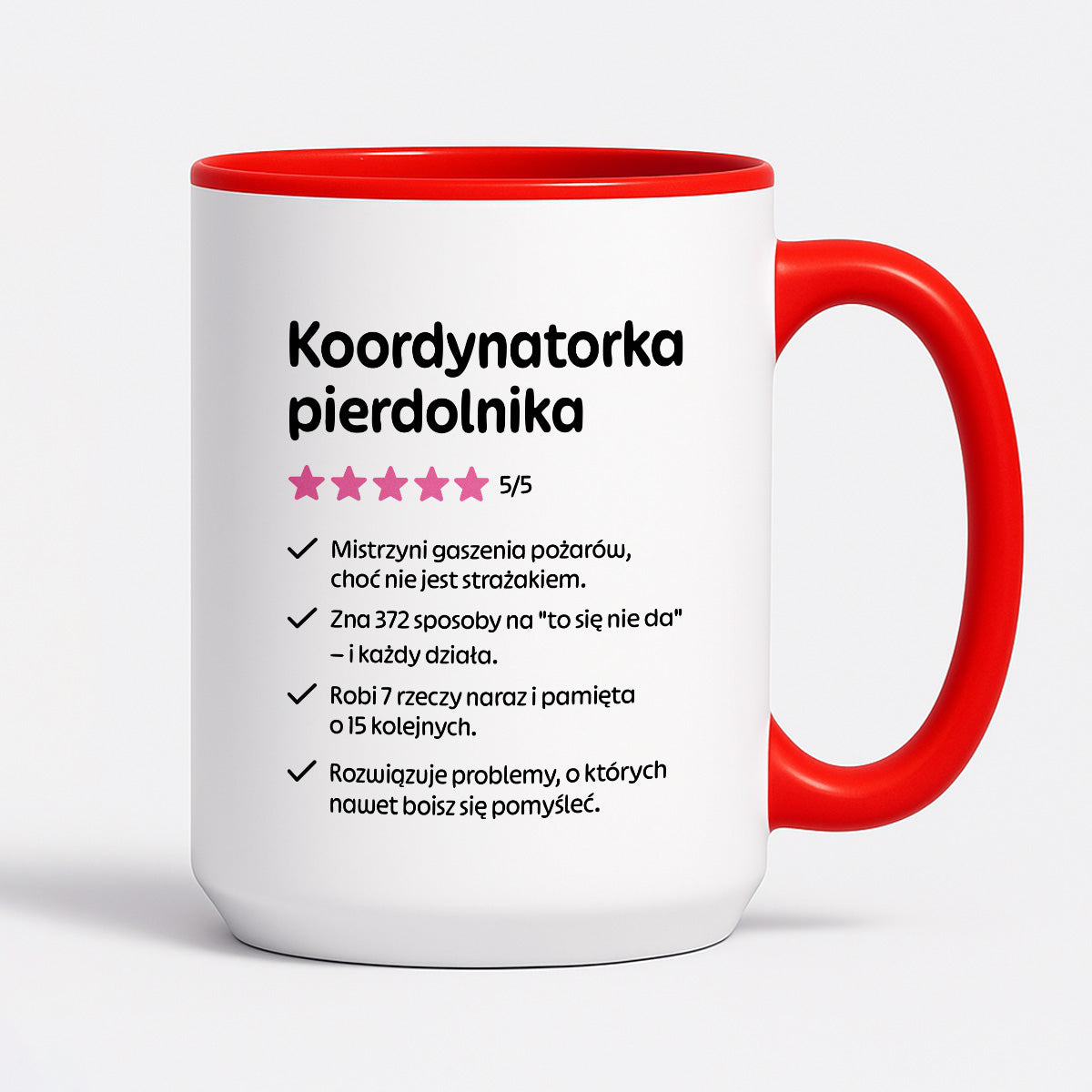Kubek z nadrukiem "Koordynatorka pierdolnika"