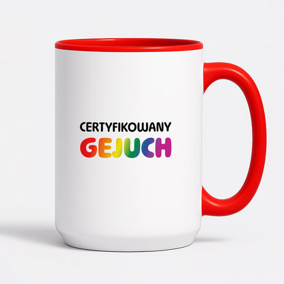 Kubek z nadrukiem - "Certyfikowany gejuch"