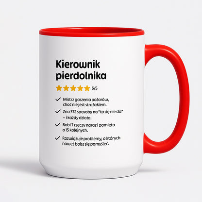 Kubek z nadrukiem "Kierownik pierdolnika"