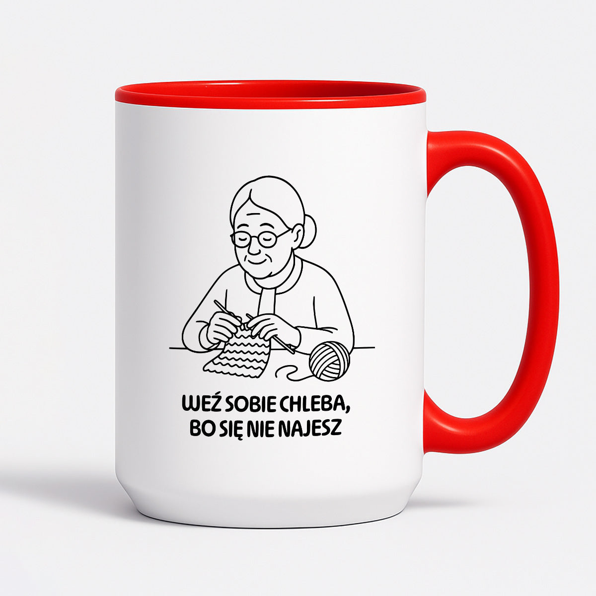 Kubek dla Babci / Dziadka - "Weź sobie chleba, bo się nie najesz"