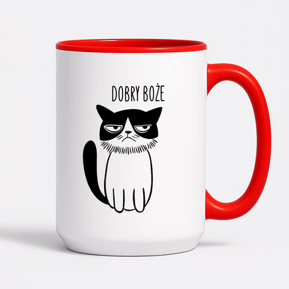 Kubek z nadrukiem - "DOBRY BOŻE" KOT