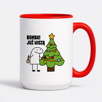 Kubek świąteczny mem "Bombki już wiszą"