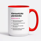 Kubek z nadrukiem "Kierowniczka pierdolnika"