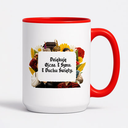 Kubek z nadrukiem "Dziękuję Ojcze. I Synu. I Duchu Święty" NOWE 1670