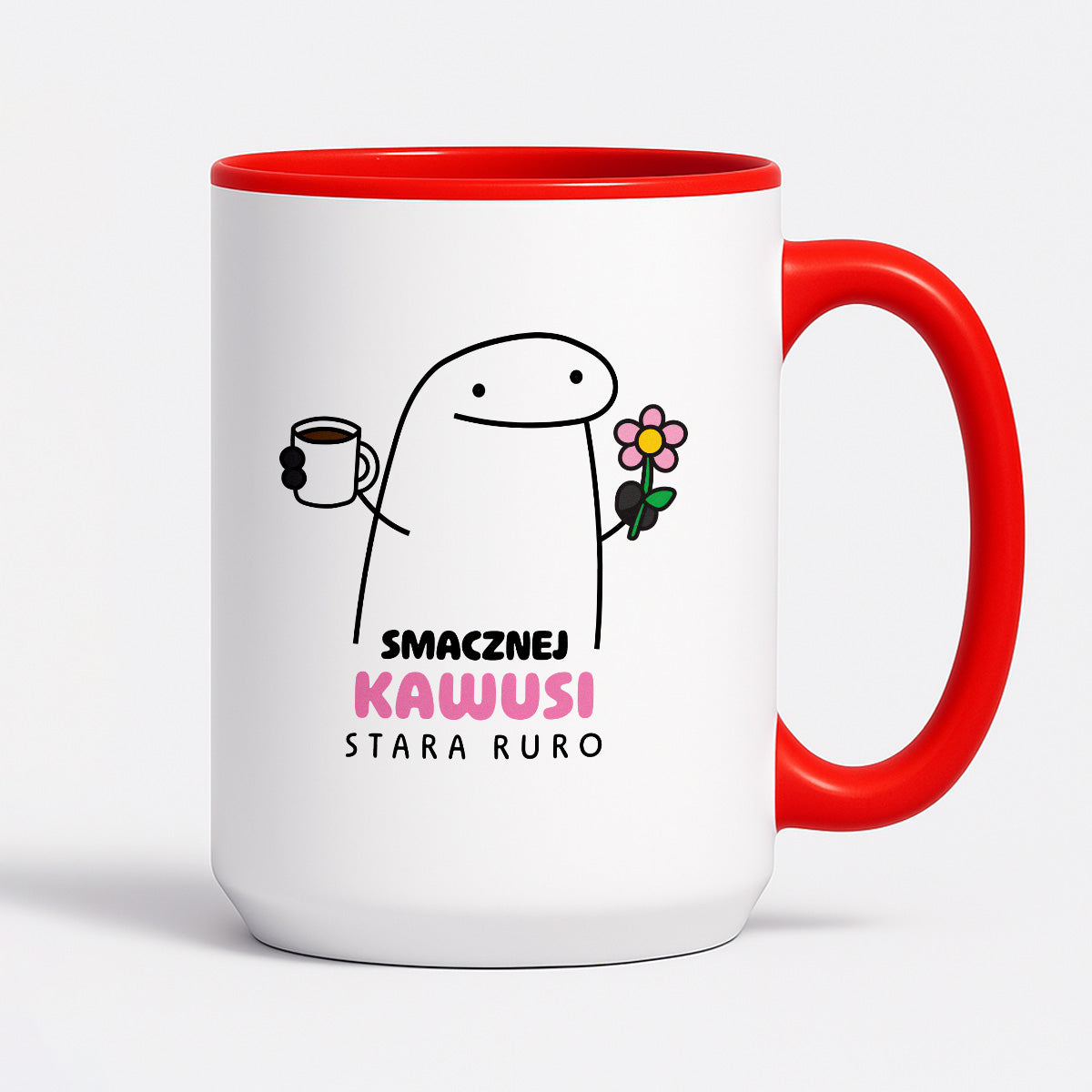Kubek z nadrukiem - "Smacznej kawusi Stara Ruro"