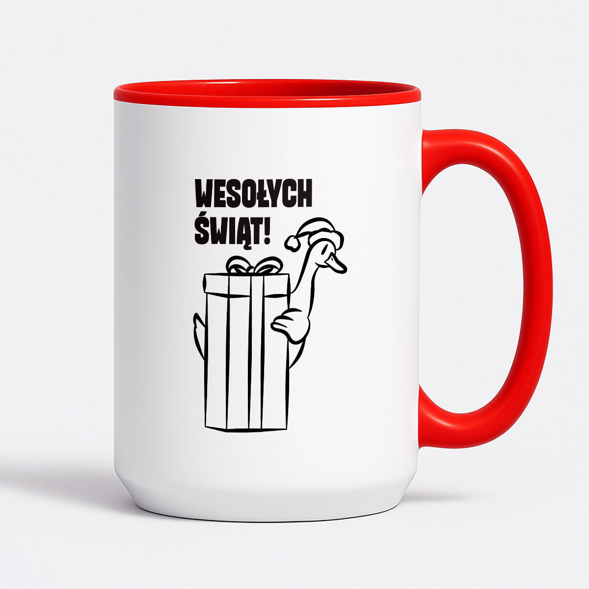 Kubek świąteczny z GĄSKĄ - "WESOŁYCH ŚWIĄT"