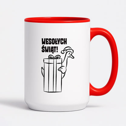 Kubek świąteczny z GĄSKĄ - "WESOŁYCH ŚWIĄT"