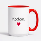 Kubek z nadrukiem - "Kocham."