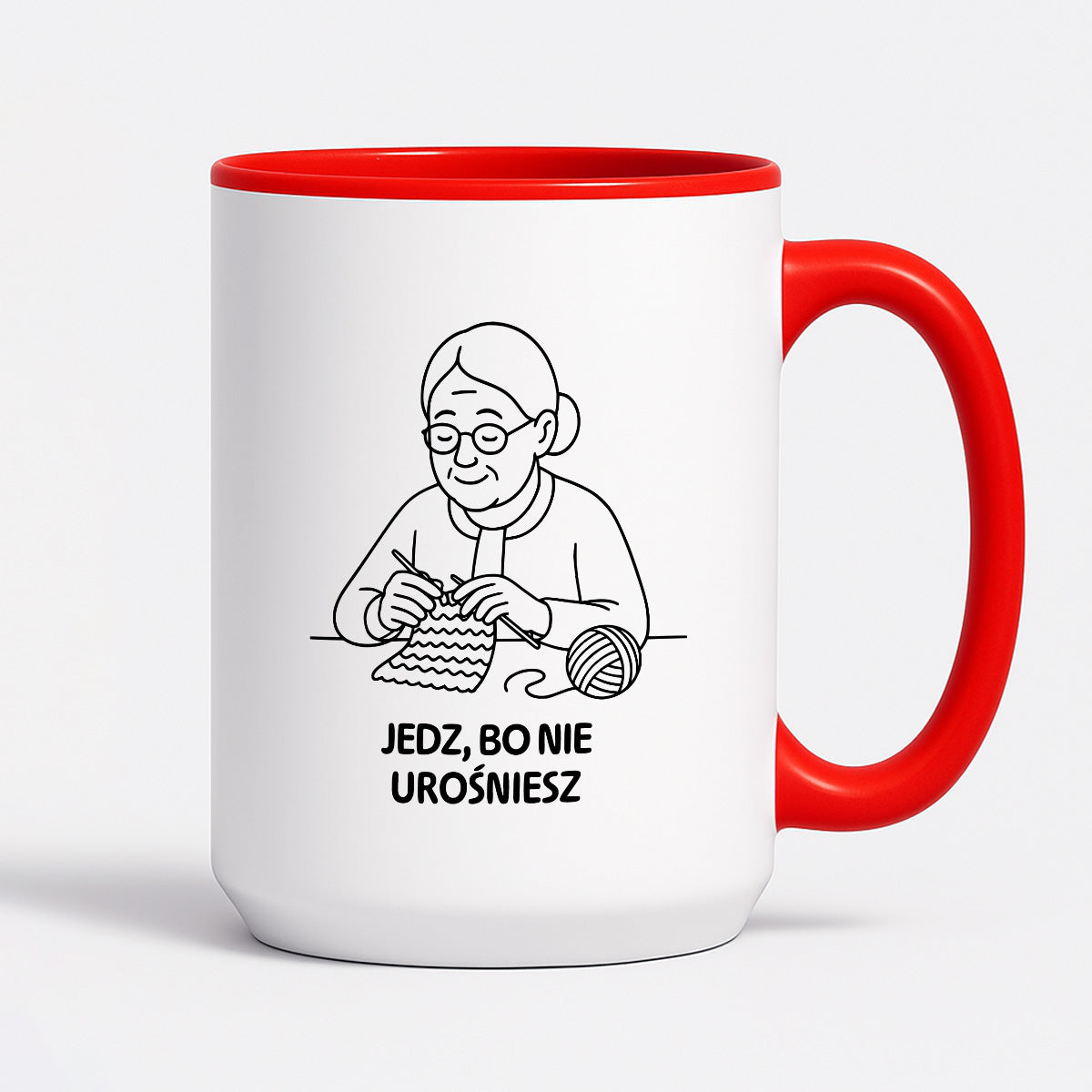 Kubek dla Babci / Dziadka - "Jedz, bo nie urośniesz"