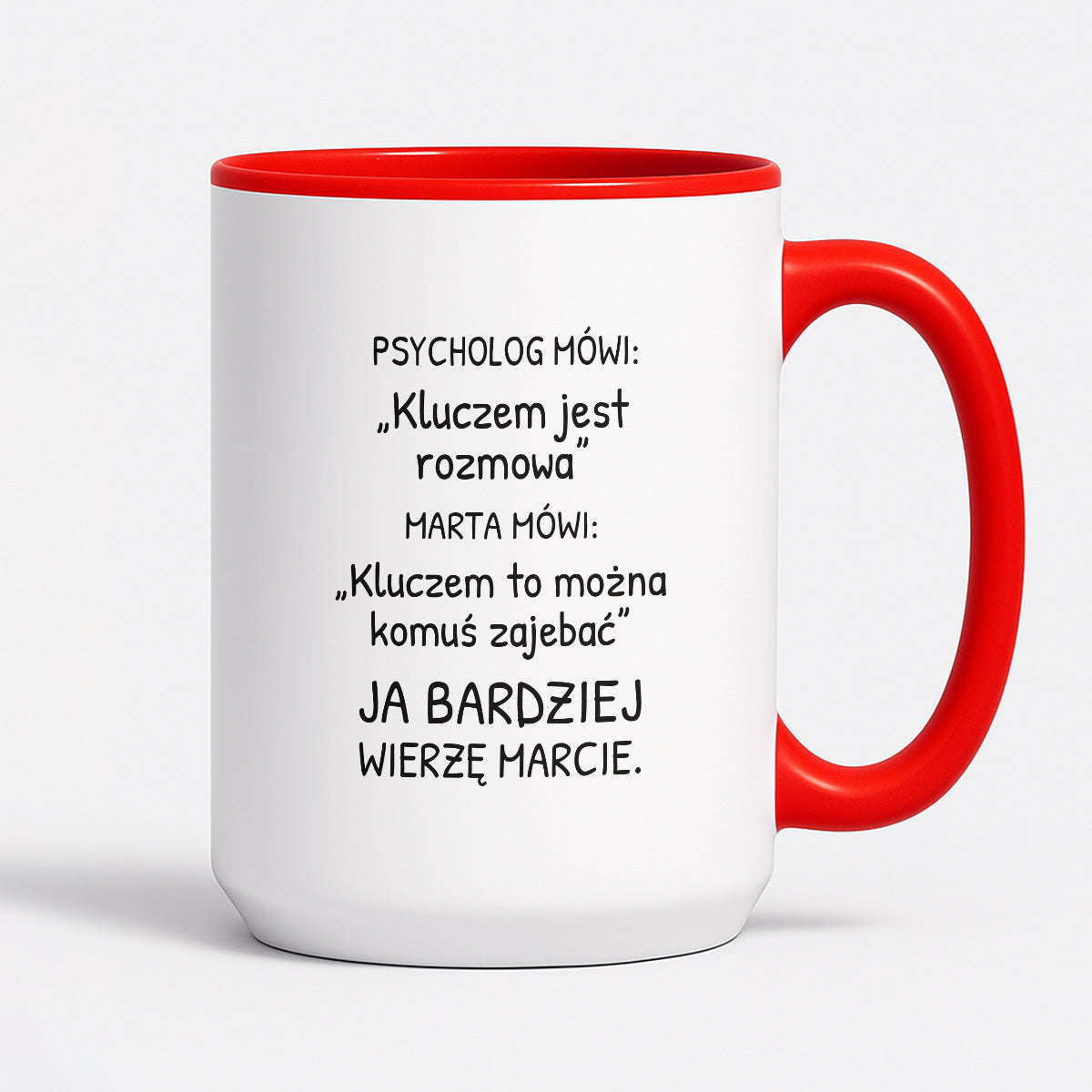 Kubek z nadrukiem - "Psycholog mówi" z IMIENIEM