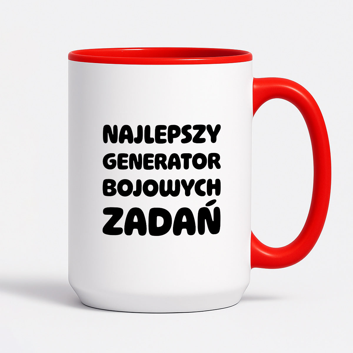 Kubek z nadrukiem - "Najlepszy generator bojowych zadań"