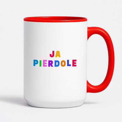 Kubek z kolorowym nadrukiem "ja pierdole"