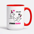 Kubek z nadrukiem "STO LAT! STARA RURO" [dowolny wiek]