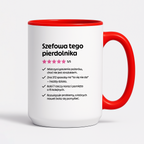 Kubek z nadrukiem "Szefowa tego pierdolnika"