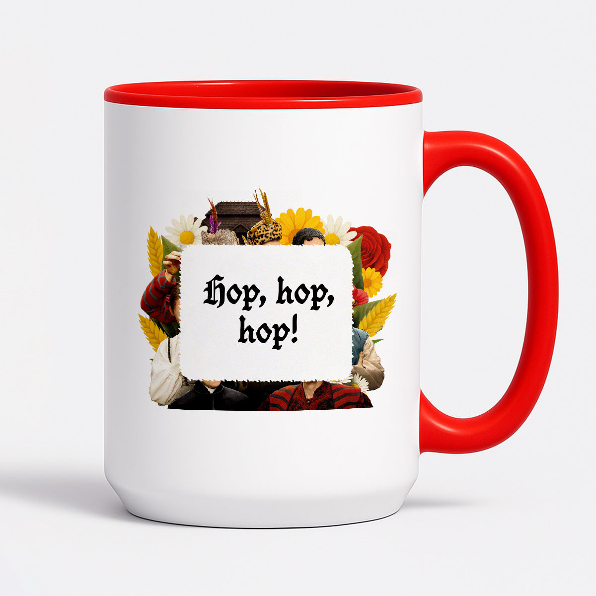 Kubek z nadrukiem "Hop, hop, hop!" NOWE 1670