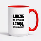 Kubek z nadrukiem - "Ludzie w kosmos latają"