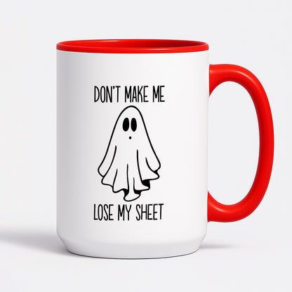 Kubek z nadrukiem "Don't make me loose my sheet" HALLOWEEN 🎃