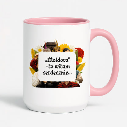 Kubek z nadrukiem "„Moldova” to witam serdecznie..." NOWE 1670