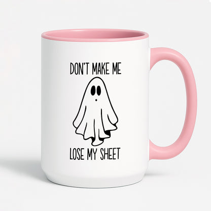 Kubek z nadrukiem "Don't make me loose my sheet" HALLOWEEN 🎃
