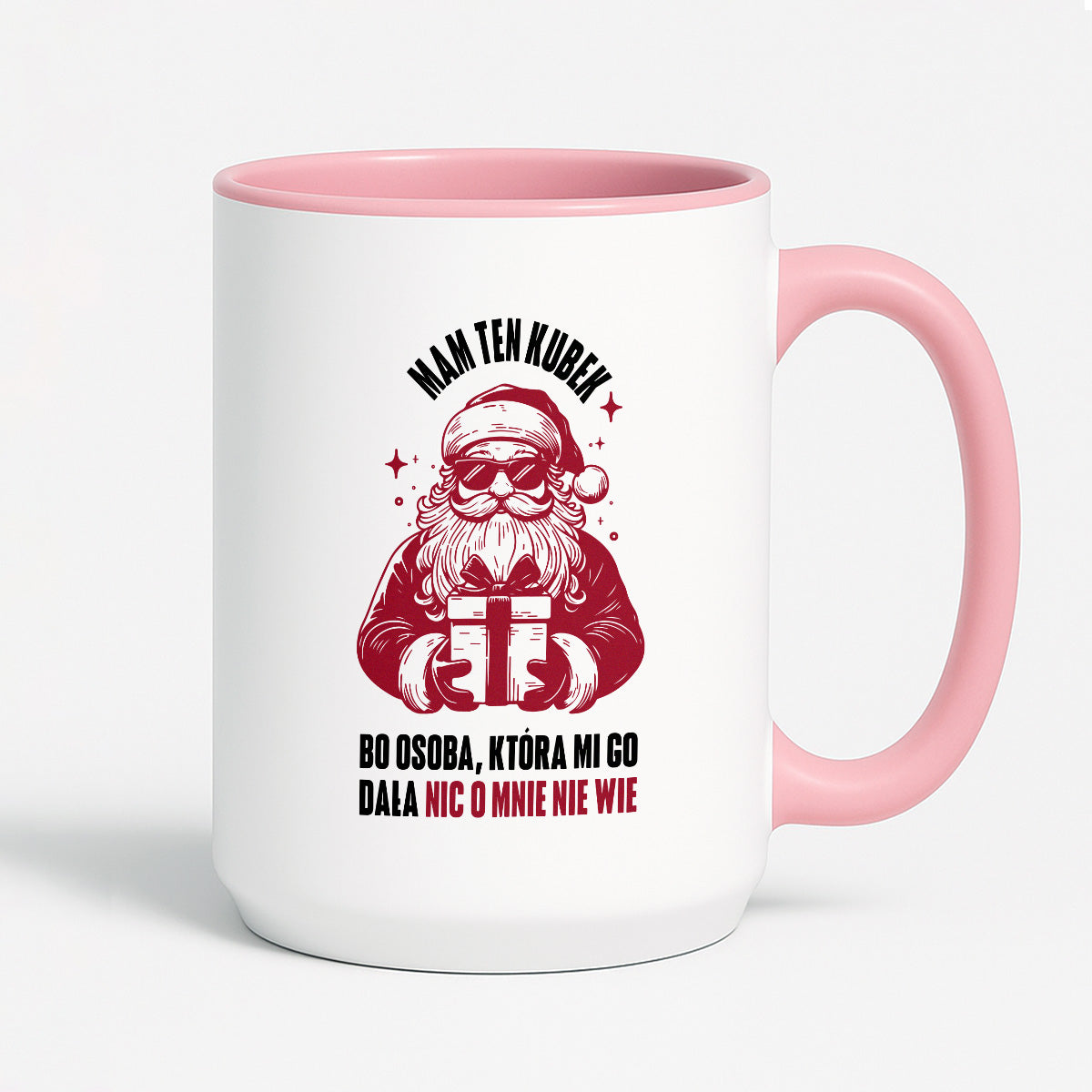 Kubek świąteczny z Mikołajem - "Mam ten kubek, bo osoba, która mi go dała nic o mnie nie wie" MIKOŁAJKI
