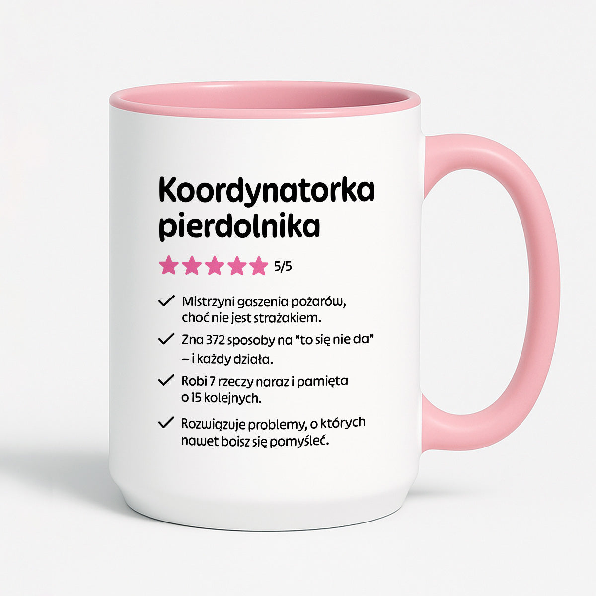 Kubek z nadrukiem "Koordynatorka pierdolnika"