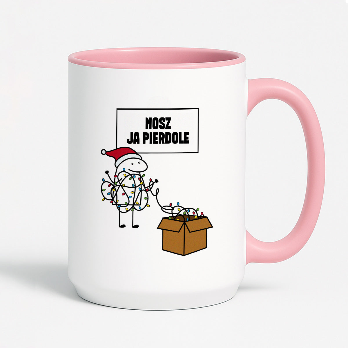 Kubek świąteczny mem "Nosz ja pierdole"