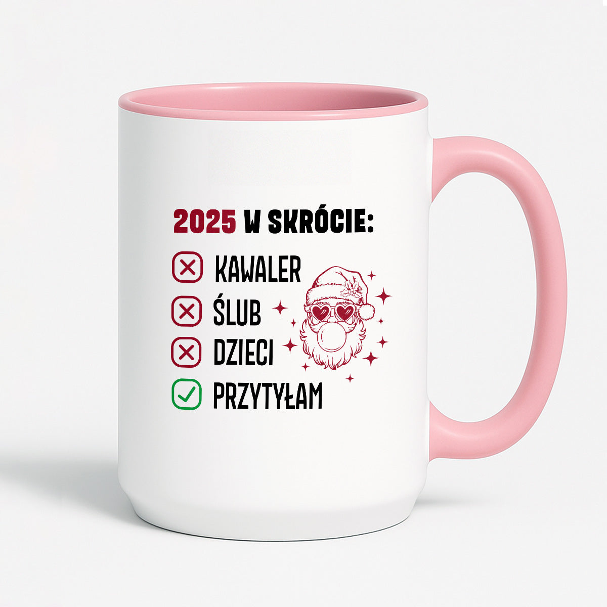 Kubek świąteczny z Mikołajem "2025 w skrócie" I