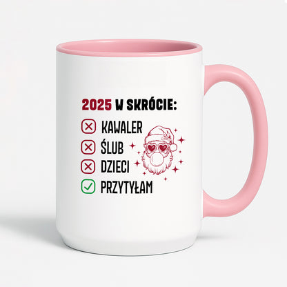 Kubek świąteczny z Mikołajem "2025 w skrócie" I