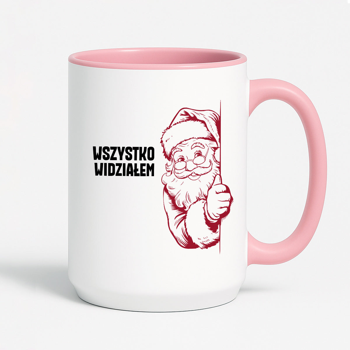 Kubek świąteczny z Mikołajem "Wszystko widziałem"