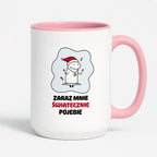 Kubek świąteczny mem "Zaraz mnie świątecznie pojebie"