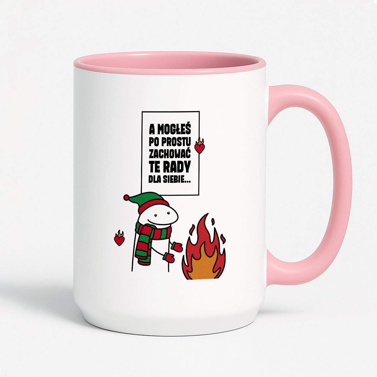 Kubek świąteczny mem "A mogłeś po prostu zachować te rady dla siebie..."