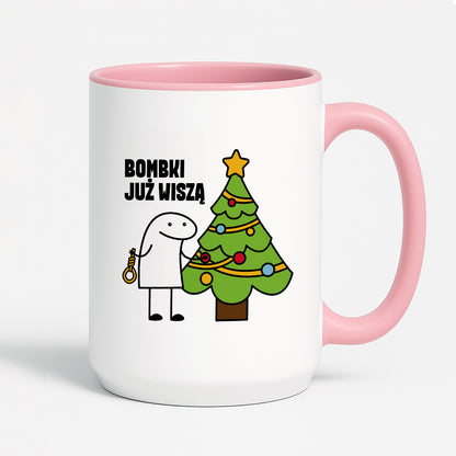 Kubek świąteczny mem "Bombki już wiszą"