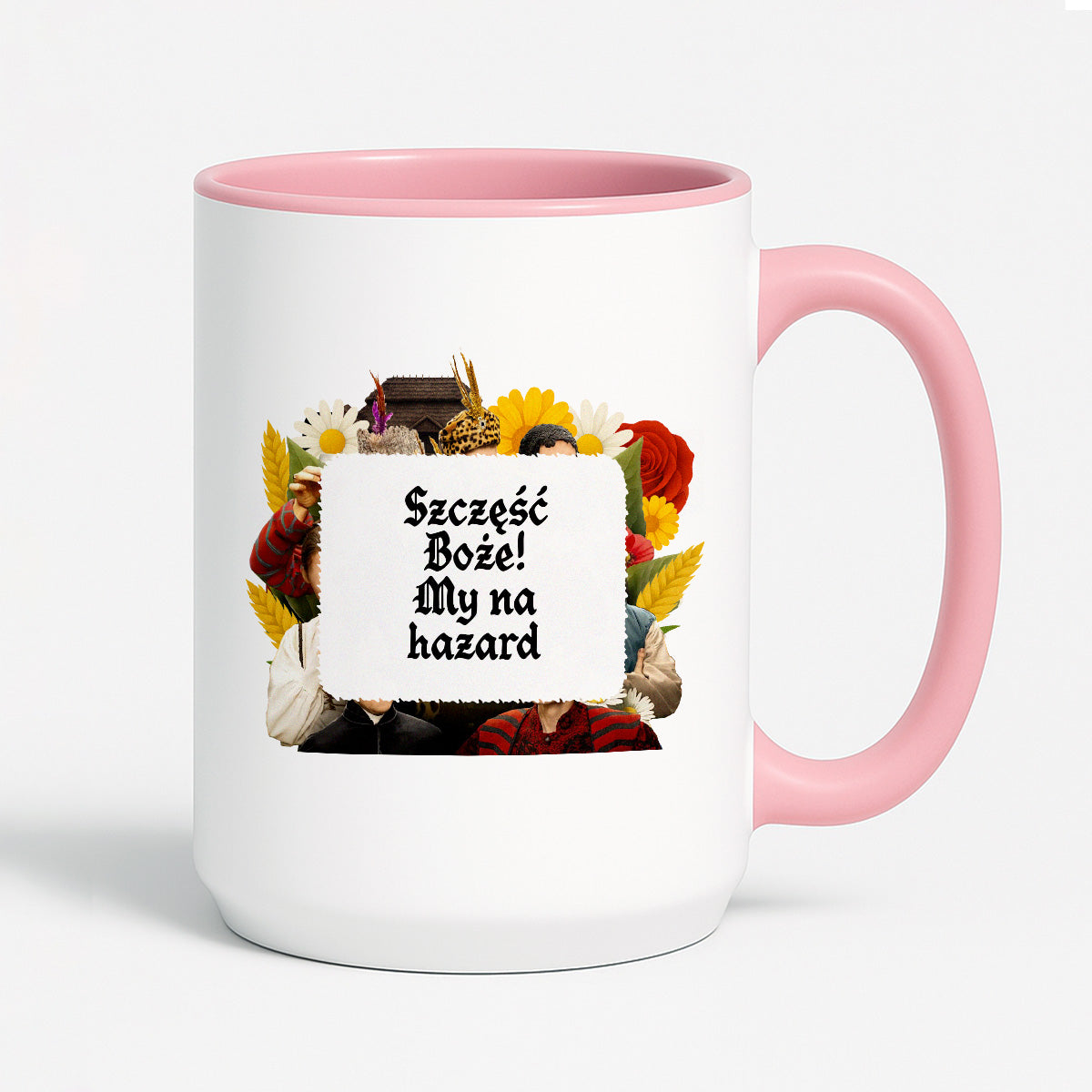 Kubek z nadrukiem "Szczęść Boże! My na hazard" NOWE 1670