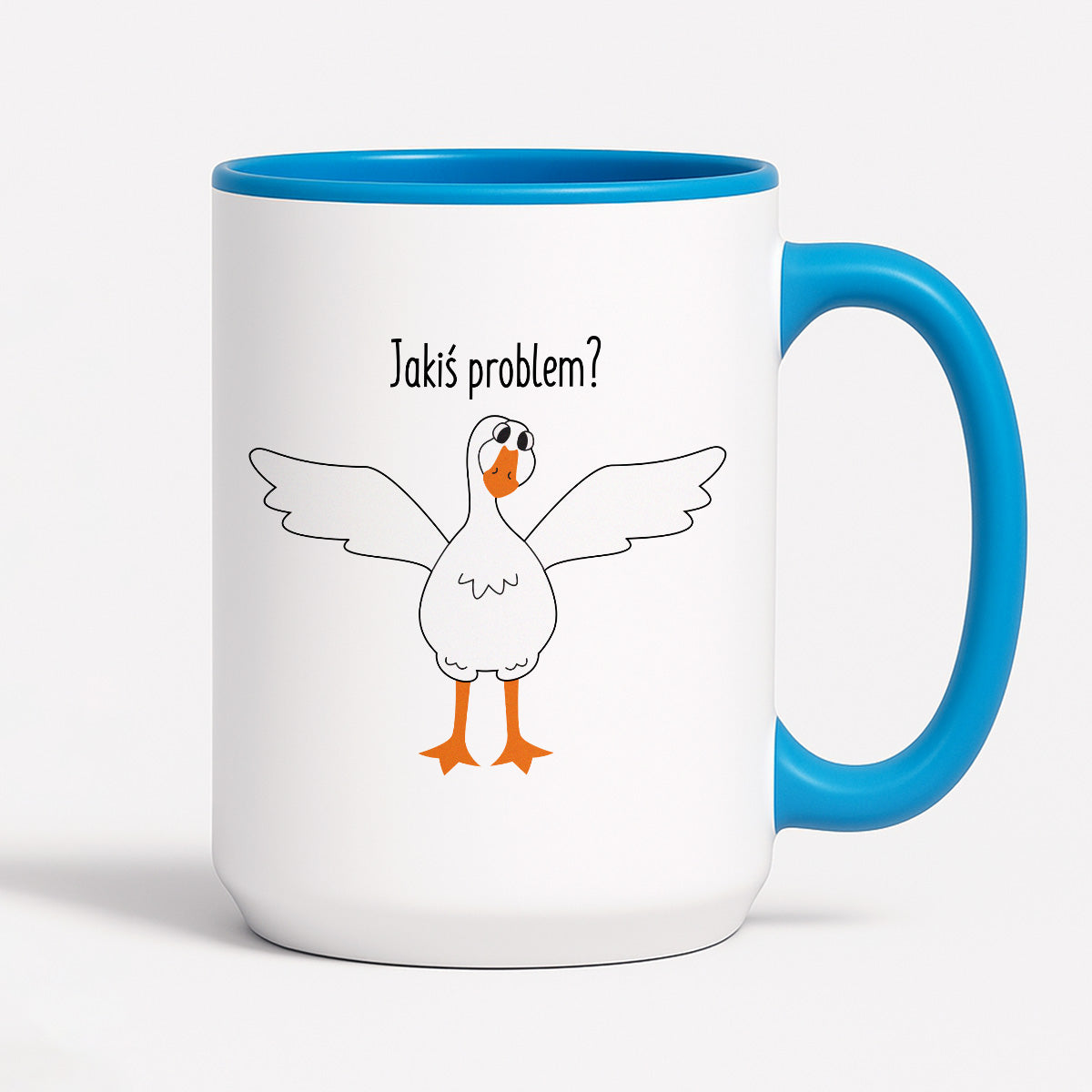 Kubek z nadrukiem - "Jakiś problem?" GĄSKA