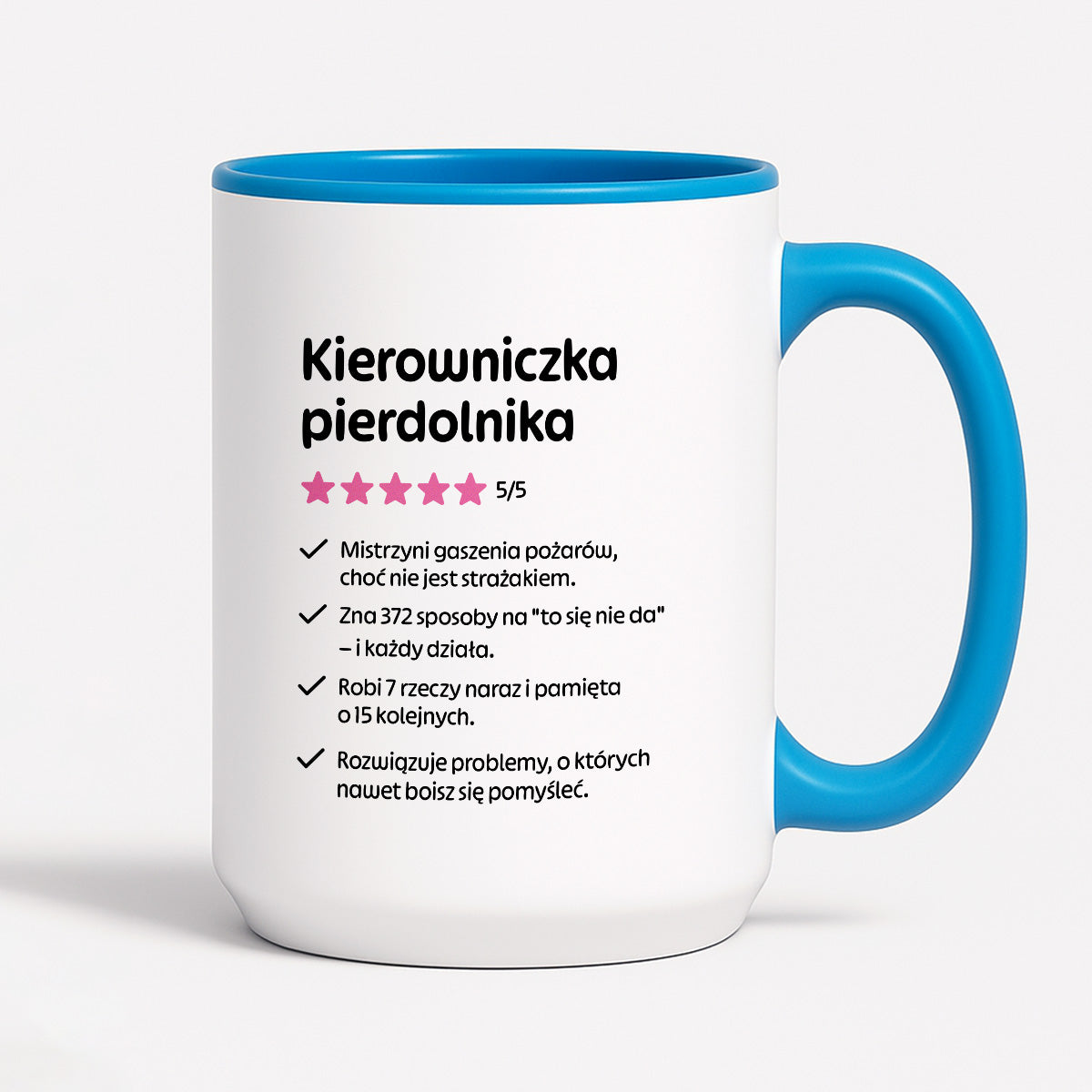 Kubek z nadrukiem "Kierowniczka pierdolnika"