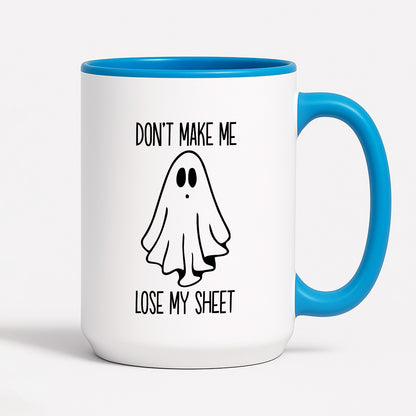 Kubek z nadrukiem "Don't make me loose my sheet" HALLOWEEN 🎃