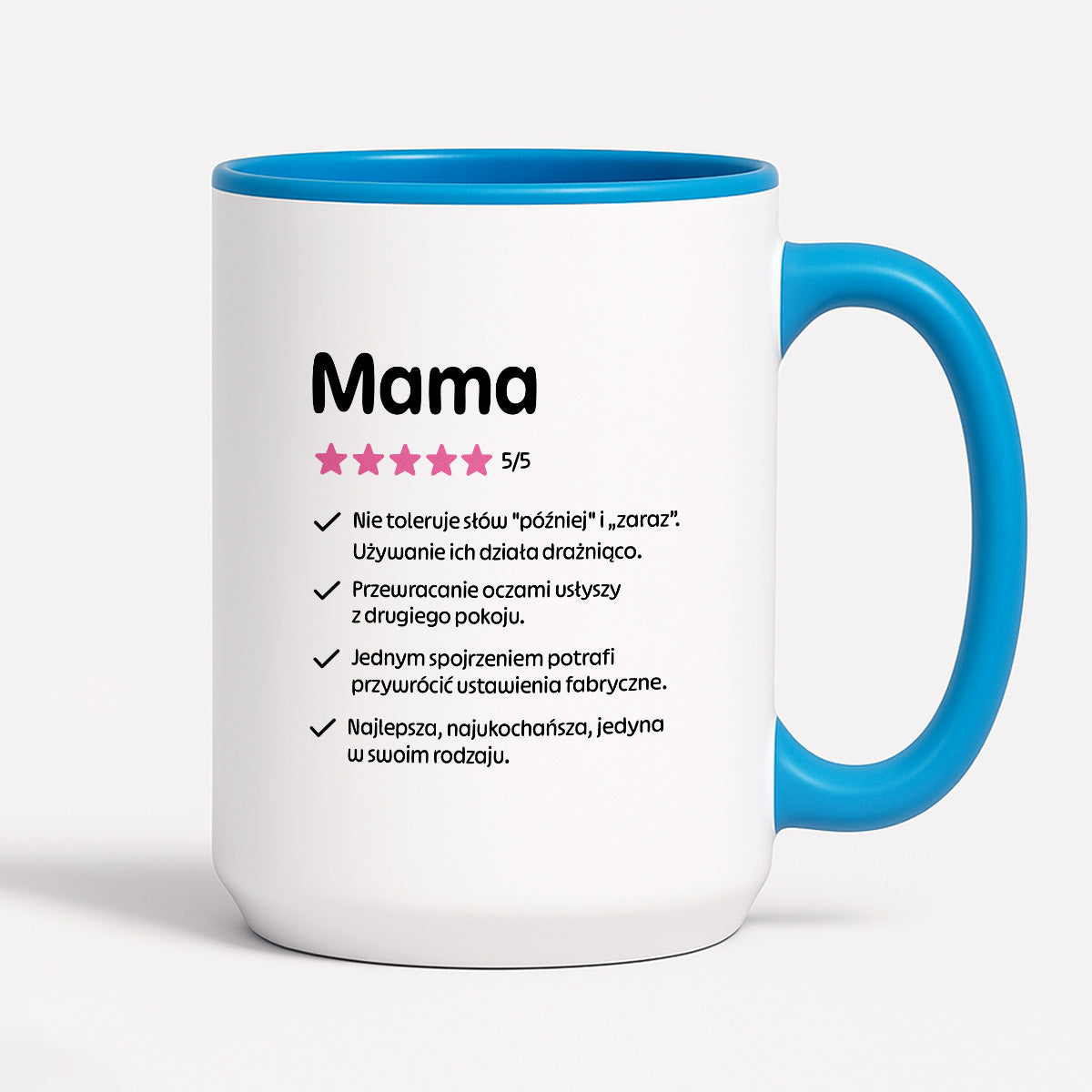 Kubek z nadrukiem - "Mama 5/5"